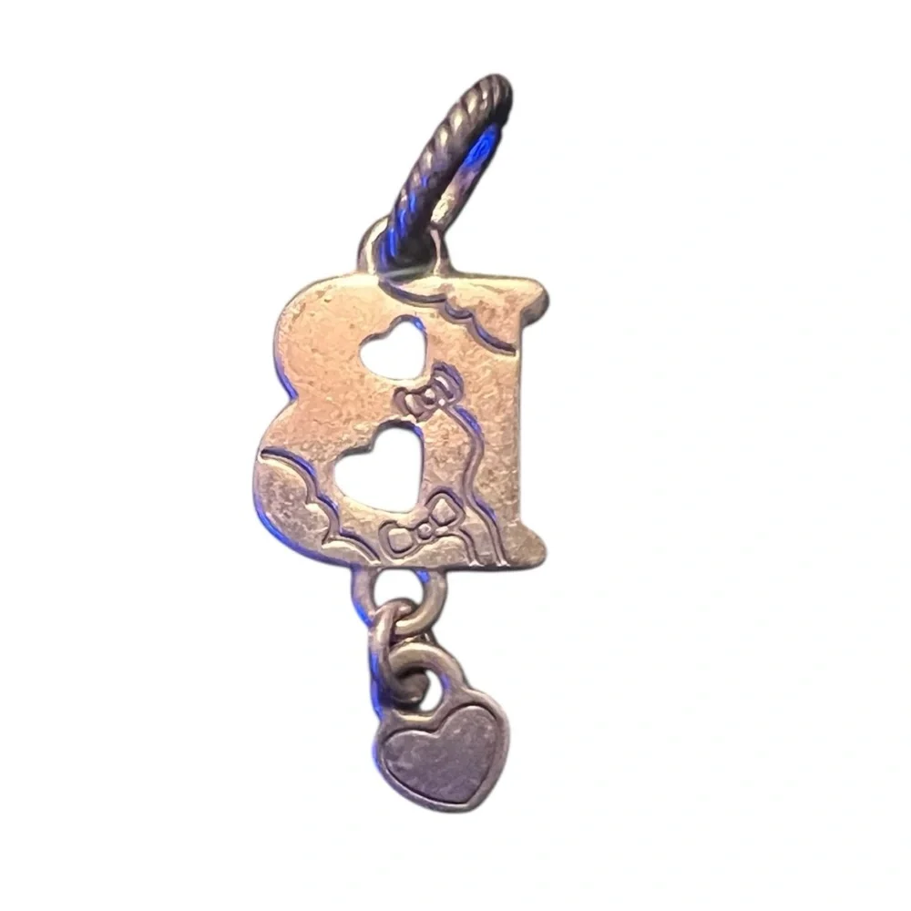 ✨‎ Brighton Letter Charm Pendant – Silver Tone Enamel Initial ✨